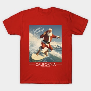 Surfing Santa (Dark Version) T-Shirt